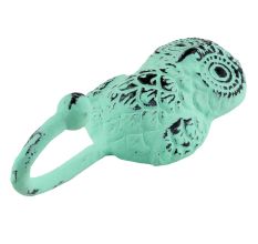 Antique Sage Green Owl Iron Hook
