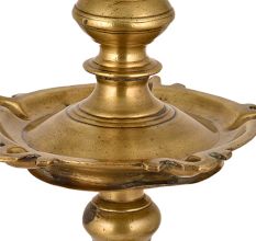 Tall Brass Peacock Oil lamp Diya
