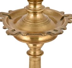 Brass Peacock Oil Diya Inauguration Lamp for Temples