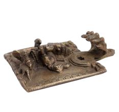 Hand made Brass Wall Hanging Lord Ganesha and Cobra Hood