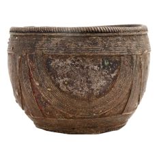 Rustic Brass Rice Measuring Pot From Orissa
