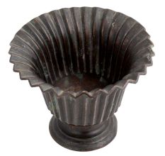 Brass Fluted Asian Design Flower Pot