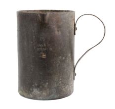 Oriental Bombay Engraved Brass Measuring Jug Side Handle