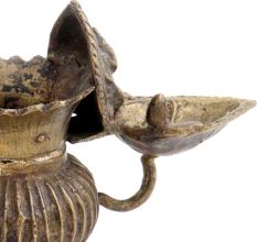 Brass Ganesha Nepali Art Ghee Oil Lamp