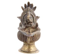 Brass Ganesha Nepali Art Ghee Oil Lamp