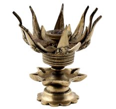 Lotus Shape Brass Oil Lamp For Diwali 
