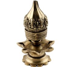 Lotus Shape Brass Oil Lamp For Diwali 
