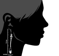 Mini Cutlery 92.5 Sterling Silver Earrings in Spoon and Folk