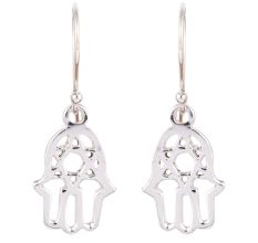 Hand Of Fatima 92.5 Sterling Silver Earrings