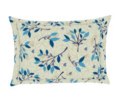 Spaces 104 TC Cotton Double Bed Sheet with 2 Pillow Covers In Blue