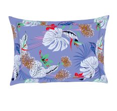 Spaces 104 TC Cotton Double Bed Sheet with 2 Pillow Covers In Blue