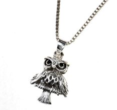 Owl 92.5 Sterling Silver Pendant For Men and Women