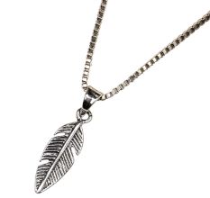 Feather Fashion 92.5 Sterling Silver Pendant Necklace