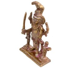 Brass Statue Of Lord Vishnu Avatar With Sheshnag