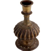Brass Fluted Design Engraved Traditional Indian Hookah Base