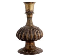 Brass Fluted Design Engraved Traditional Indian Hookah Base