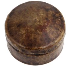 Round Brass Vintage Hammered Design Box