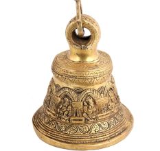 Ganesha Figurine Brass Hanging Bell With Chain