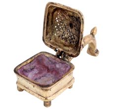 Brass Jali Box Incense Burner With A long handle