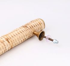 Natural Big Round Rattan Cabinet Handles 8 Inch