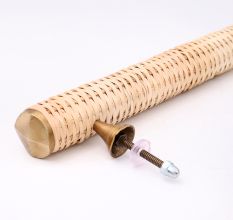 Natural Big Round Rattan Cabinet Handles 8 Inch