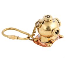 Brass Nautical Diving Helmet With Keychain