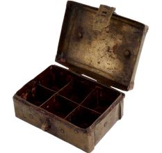 Brass Rectangular Six Compartment Box