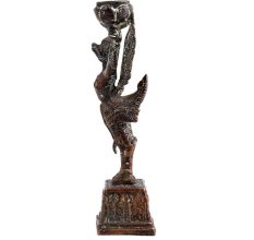 Brass Garuda Statue With Two Candle Holders