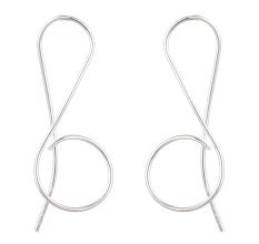 92.5 Sterling Silver Music Note Dangle Earring