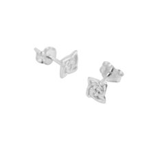 92.5 Sterling Silver Flower Stud Earrings