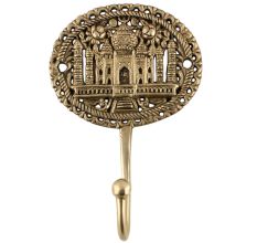 Golden Beautifull The Taj Mahal Wall Brass Decorative Hook