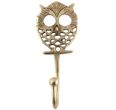 Golden Owl Wall Brass Decorative Hook
