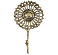 Golden Sunflower Wall Brass Decorative Hook
