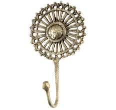 Golden Sunflower Wall Brass Decorative Hook