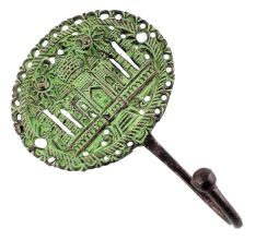 Antique Green Beautifull The Taj Mahal Wall Brass Decorative Hook