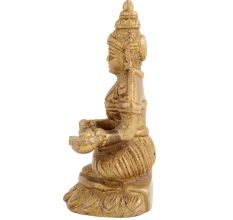 Brass Annapurna Devi  Statue Holding Serving Spoon