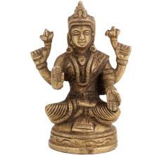 Brass Goddess Parvati Blessing Pose Statue