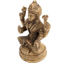 Brass Goddess Parvati Blessing Pose Statue