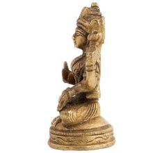 Brass Goddess Parvati Blessing Pose Statue