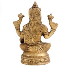 Brass Goddess Parvati Blessing Pose Statue