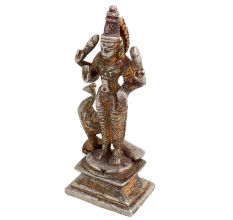 Brass God Karthikeya Statue Beautiful Peacock In Nickel Finish