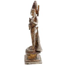 Brass God Karthikeya Statue Beautiful Peacock In Nickel Finish