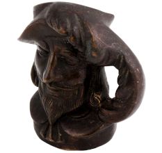 Pirate Head Mug Shaped Brass Pen Holder