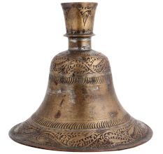 Brass Hookah Base Engraved Leaves With Round Base