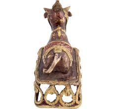 Brass Nandi Bull On Decorative Platform Showpiece