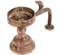 India Brass Oil Lamp With Cobra Head With Long Handle