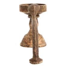 India Brass Oil Lamp With Cobra Head With Long Handle