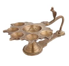 Brass 6 Wick Or Cavity With Cobra Head And Long Handle