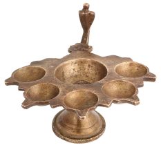 Brass 6 Wick Or Cavity With Cobra Head And Long Handle