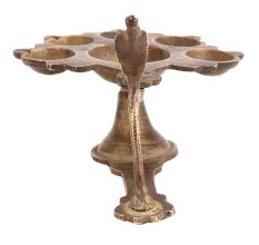 Brass 6 Wick Or Cavity With Cobra Head And Long Handle